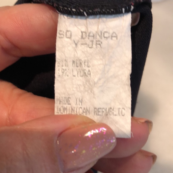 Dance, Gymnastics black Bodysuit - Picture 3 of 7